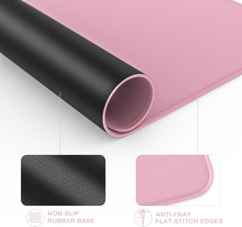 eulps Mouse Pad with Stitched Edge, Multiple Patterns Computer Mouse Pads with Non-Slip Rubber Base, Washable Cloth Mousepad, for Gaming, Laptop, PC (Pink) - Image 5